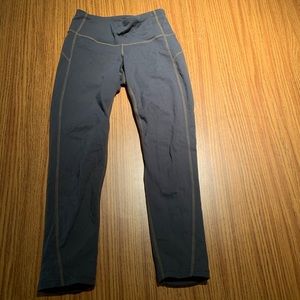 athleta grey cropped high waisted leggings